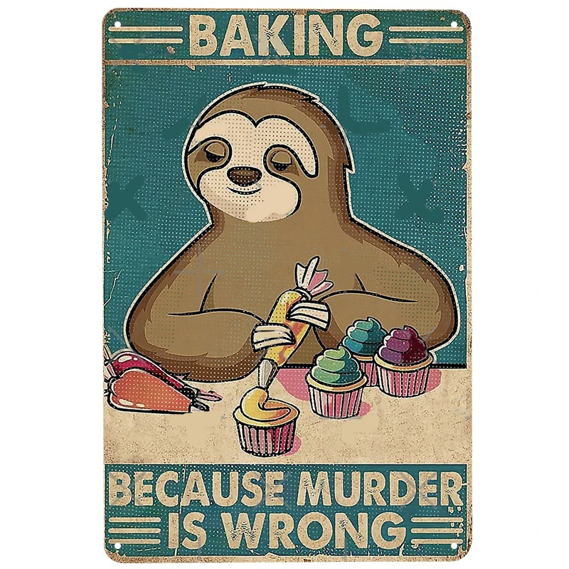 Cute sloths printed Vintage Metal Signs Retro Tin Signs Funny Poster Decor for Bar Pub Club Decoration for Living Room Home
Cute sloths printed Vintage Metal Signs Retro Tin Signs Funny Poster Decor for Bar Pub Club Decoration for Living Room Home