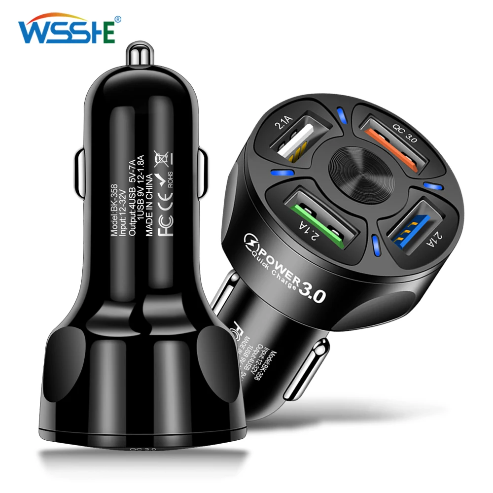 Car Charger Quick Charge 3.0 Fast Car Cigarette Lighter For iphone 12 11 Samsung Huawei Xiaomi 4 Ports Car USB Charger
Car Charger Quick Charge 3.0 Fast Car Cigarette Lighter For iphone 12 11 Samsung Huawei Xiaomi 4 Ports Car USB Charger