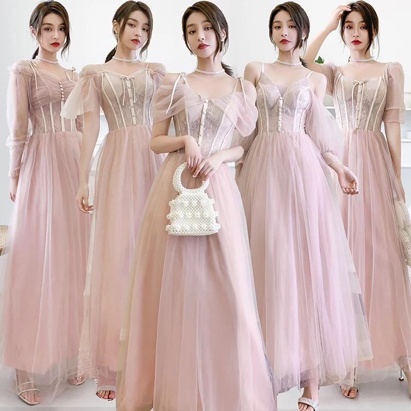 Bridesmaids Dresses Off The Shoulder Pleat Button Embroidery Boat Neck Lace Full Tulle Spaghetti Straps Wedding Party Gown E253
Bridesmaids Dresses Off The Shoulder Pleat Button Embroidery Boat Neck Lace Full Tulle Spaghetti Straps Wedding Party Gown E253