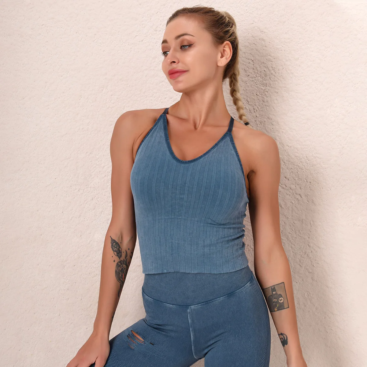 High-elastic Yoga Bra Slim-fit Striped Sports Bra Seamless Washed Push Up Sexy Breathable Sujetador Deportivo Fashion Sports Top
High-elastic Yoga Bra Slim-fit Striped Sports Bra Seamless Washed Push Up Sexy Breathable Sujetador Deportivo Fashion Sports Top