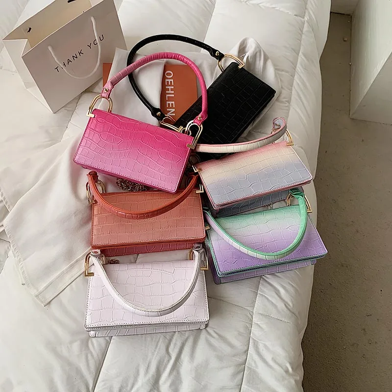 Stone Pattern Colorful Baguette Shoulder Bags For Women 2021 Chain PU Leather Fashion Handbags Purse Branded Designer Hand bags
Stone Pattern Colorful Baguette Shoulder Bags For Women 2021 Chain PU Leather Fashion Handbags Purse Branded Designer Hand bags