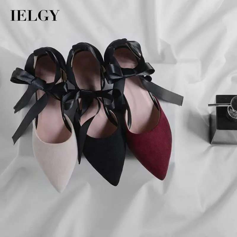 IELGY shallow mouth pointed toe suede side air Women's sandals Popular wine glass heel lace-up sexy mid heel
IELGY shallow mouth pointed toe suede side air Women's sandals Popular wine glass heel lace-up sexy mid heel