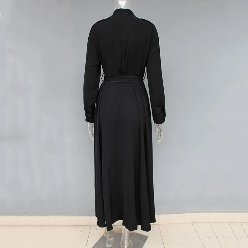VGH Black Elegant Shirt Dress For Women Long Sleeve High Waist Lace Up Side Split Long Dresses Female 2020 Autumn Fashion Tide
VGH Black Elegant Shirt Dress For Women Long Sleeve High Waist Lace Up Side Split Long Dresses Female 2020 Autumn Fashion Tide
