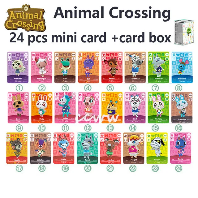 24 шт. идентификационная мини карта Amiibo Lucky Fang Marshal NFC Ntag215 для Nintendo Switch NS Game|Карты