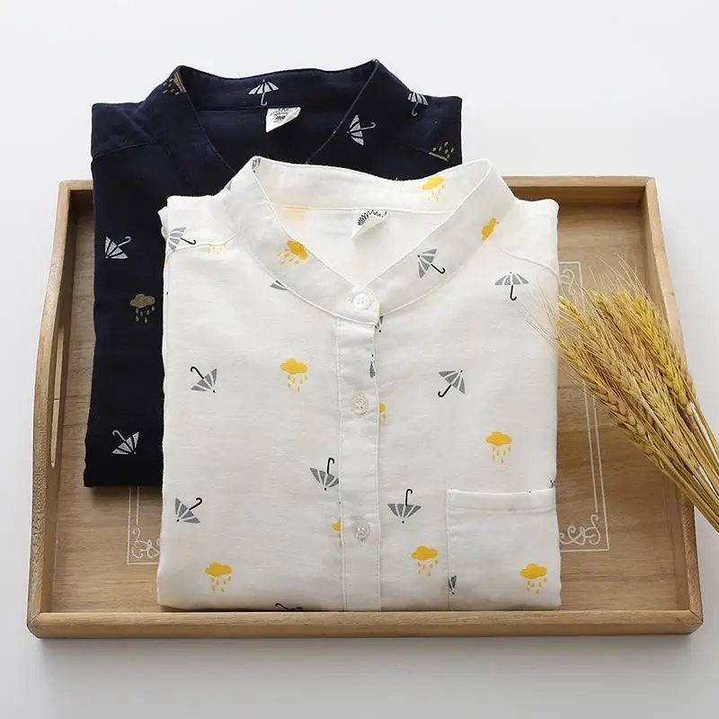 Women 2021 New Spring Autumn Casual Print Shirt Office Ladies Cotton Long Sleeve Shirt Female Fashion Loose Blouses Tops Q585
Women 2021 New Spring Autumn Casual Print Shirt Office Ladies Cotton Long Sleeve Shirt Female Fashion Loose Blouses Tops Q585