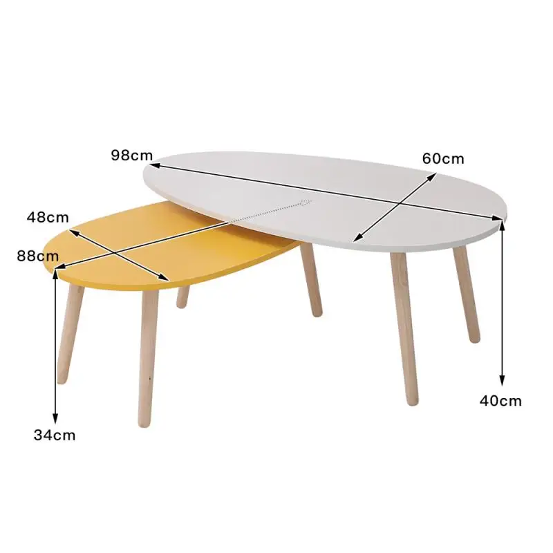 Tea Table Northern Europe Simple Modern Creative Oval Coffee Table Wooden Legs (98*40*60cm &88*34*48cm) Home Furniture HWC
Tea Table Northern Europe Simple Modern Creative Oval Coffee Table Wooden Legs (98*40*60cm &88*34*48cm) Home Furniture HWC