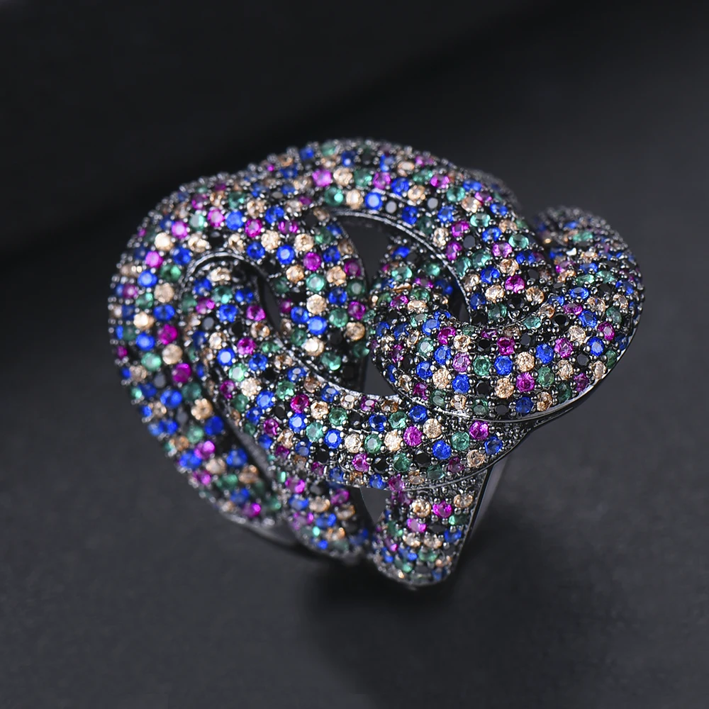 LARRAURI New Luxury Cubic Zircon African Bride Dubai Finger Ring Braided Chic Rings for Women Wedding Jewelry Accessories
LARRAURI New Luxury Cubic Zircon African Bride Dubai Finger Ring Braided Chic Rings for Women Wedding Jewelry Accessories