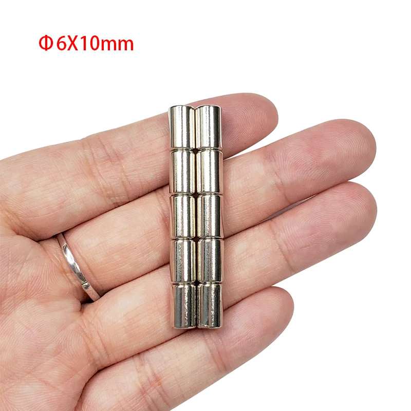 Magnet 6x10mm Small Cylindrical Neodymium Magnet 10/30/50/100/200pcs Magents Permanent Rare Earth Magnetic Materials Ni Coating
Magnet 6x10mm Small Cylindrical Neodymium Magnet 10/30/50/100/200pcs Magents Permanent Rare Earth Magnetic Materials Ni Coating
