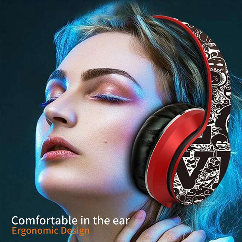 Wireless Bluetooth Earphones Over Ear Fone Gamer Headset Graffiti Foldable Bass HIFI Stereo Headphones With Mic For TV PC iPhone
Wireless Bluetooth Earphones Over Ear Fone Gamer Headset Graffiti Foldable Bass HIFI Stereo Headphones With Mic For TV PC iPhone