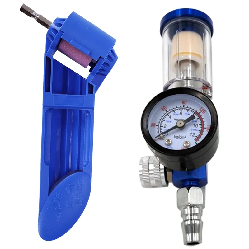 1 Pcs 1/4 Air Pressure Regulator Gauge Spray Tool & 1 Set Corundum Grinding Wheel Drill Bit Sharpener Titanium Drill
1 Pcs 1/4 Air Pressure Regulator Gauge Spray Tool & 1 Set Corundum Grinding Wheel Drill Bit Sharpener Titanium Drill