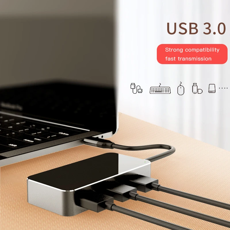 Кабельный концентратор Type-C для HDMI 4K порт USB 3 0 LAN устройство чтения SD/TF карт