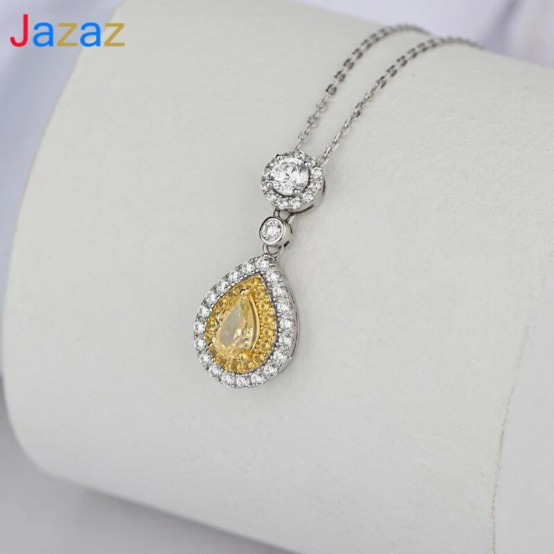 Jazaz Fine 100% 925 Sterling Silver Water Drop Topza High Carbon Diamond Pendant Necklace Women Wedding Anniversary Party B0741
Jazaz Fine 100% 925 Sterling Silver Water Drop Topza High Carbon Diamond Pendant Necklace Women Wedding Anniversary Party B0741