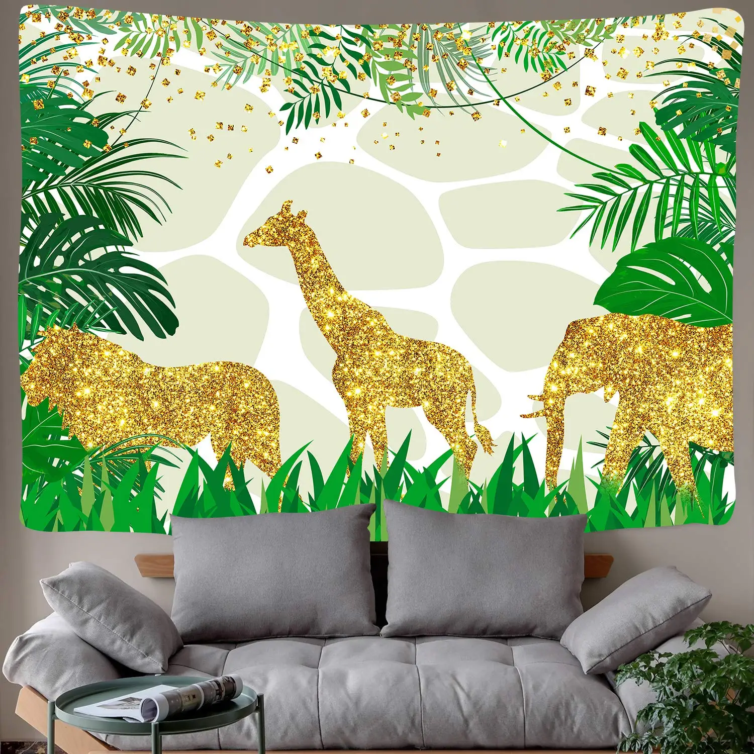 Summer Party Theme Background Green Brown Leaf Tapestry Lion Giraffe Elephant Custom
Summer Party Theme Background Green Brown Leaf Tapestry Lion Giraffe Elephant Custom