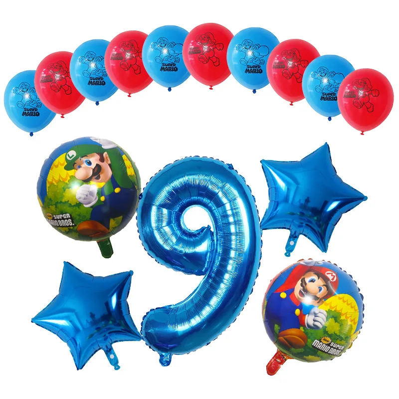 15pcs Cartoon Super Mario Luigi Bros Balloons Set Mario Latex 30inch Number Air Globos Birthday Party Decorations Kids Toys Gift
15pcs Cartoon Super Mario Luigi Bros Balloons Set Mario Latex 30inch Number Air Globos Birthday Party Decorations Kids Toys Gift
