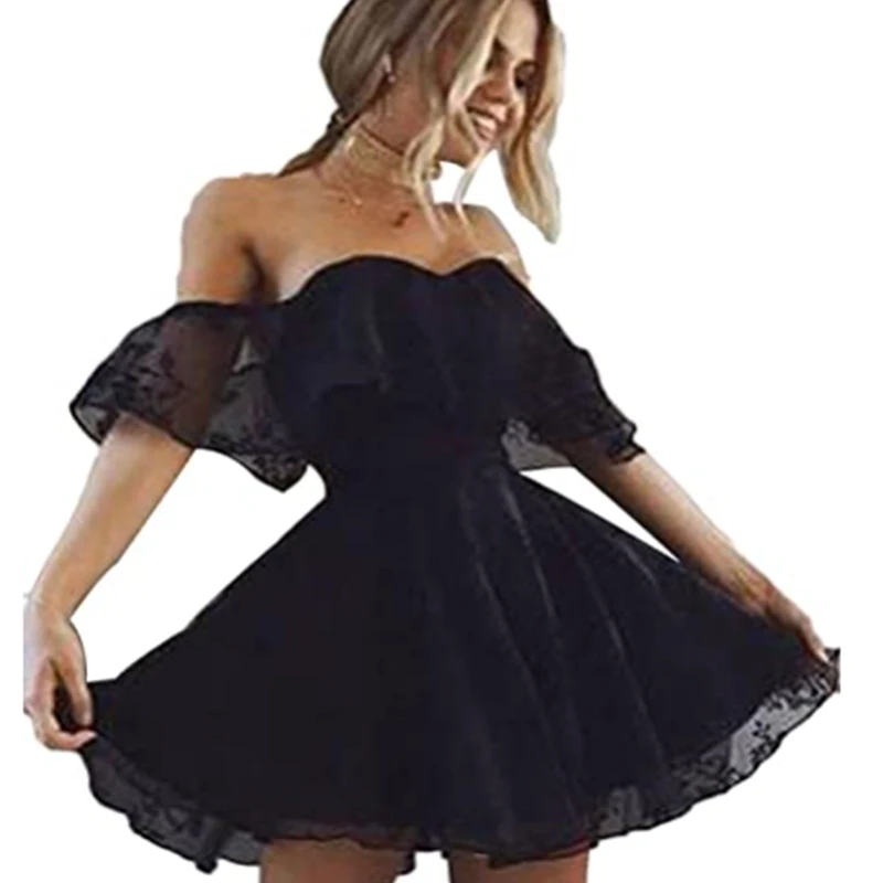 2021 New Design Cheap Popular Off The Shoulder Sweetheart Pink Black Mini A Line Prom Dresses Home Coming Dress
2021 New Design Cheap Popular Off The Shoulder Sweetheart Pink Black Mini A Line Prom Dresses Home Coming Dress