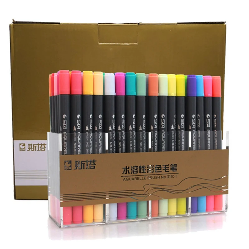 1Pc Watercolor Markers Drawing Painting Water Coloring Brush Pen Double Tip Head Art Supplies Random Color Brand New
1Pc Watercolor Markers Drawing Painting Water Coloring Brush Pen Double Tip Head Art Supplies Random Color Brand New
