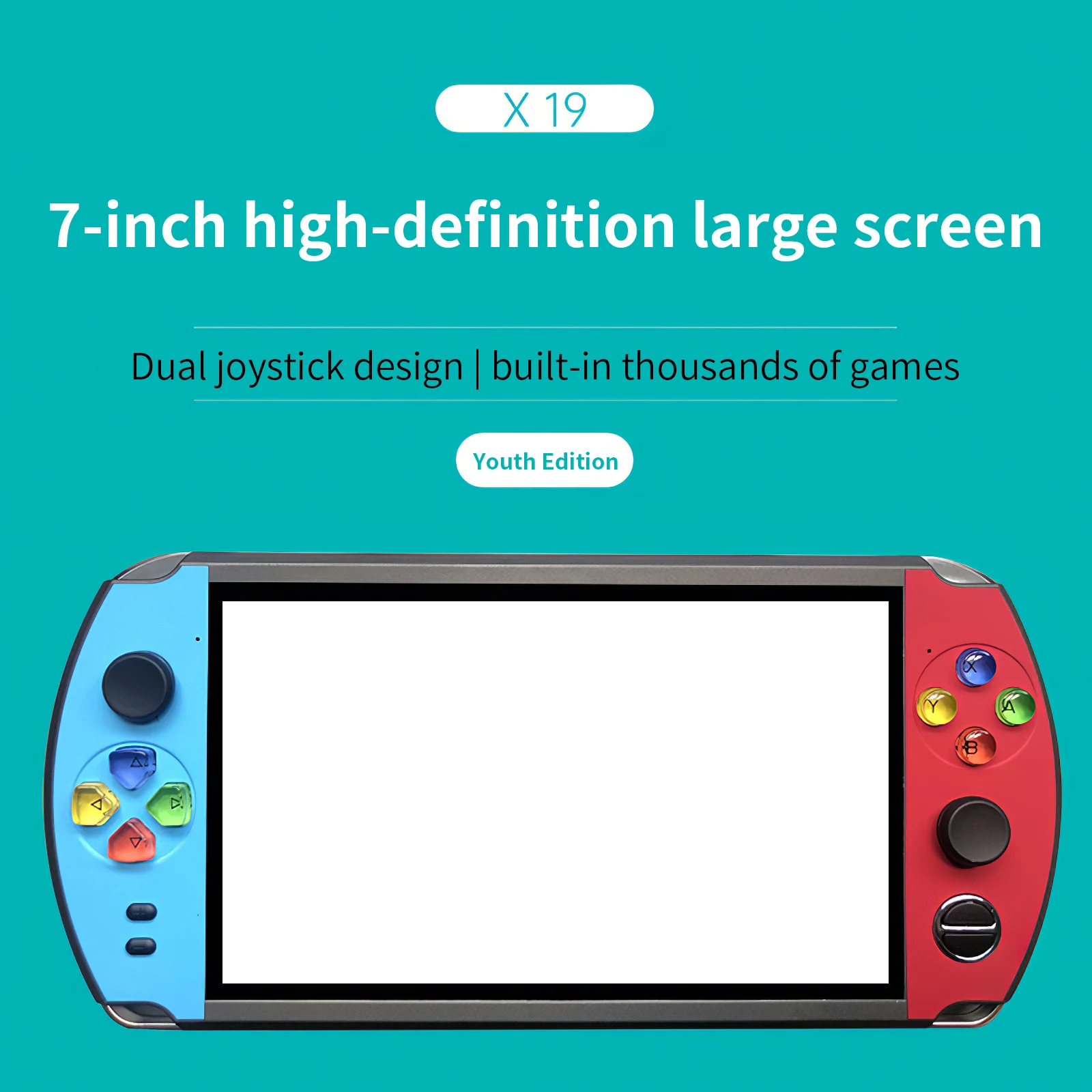 7inch Large Screen Handheld Game Console Portable Retro Game Console Built In 2000+ Classic Games With 3D Joysticks Support
7inch Large Screen Handheld Game Console Portable Retro Game Console Built In 2000+ Classic Games With 3D Joysticks Support