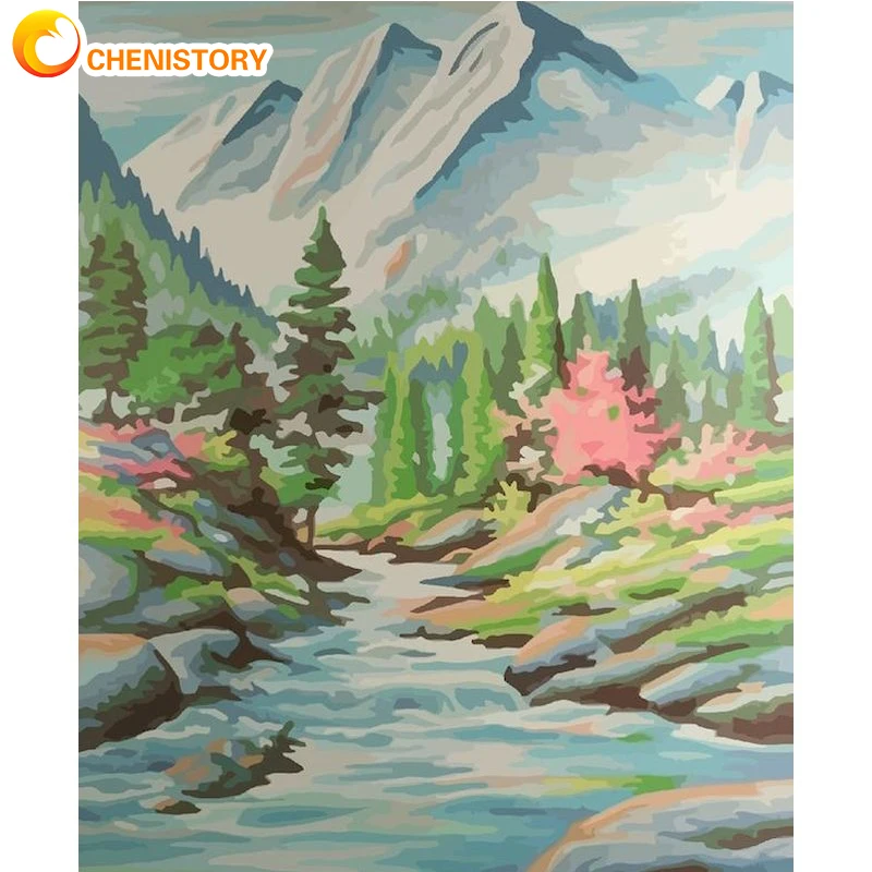 CHENISTORY DIY Oil Painting By Numbers For Adults Mountain Landscape Picture By Number 60x75cm Frame Gift Home Decor Artwork
CHENISTORY DIY Oil Painting By Numbers For Adults Mountain Landscape Picture By Number 60x75cm Frame Gift Home Decor Artwork
