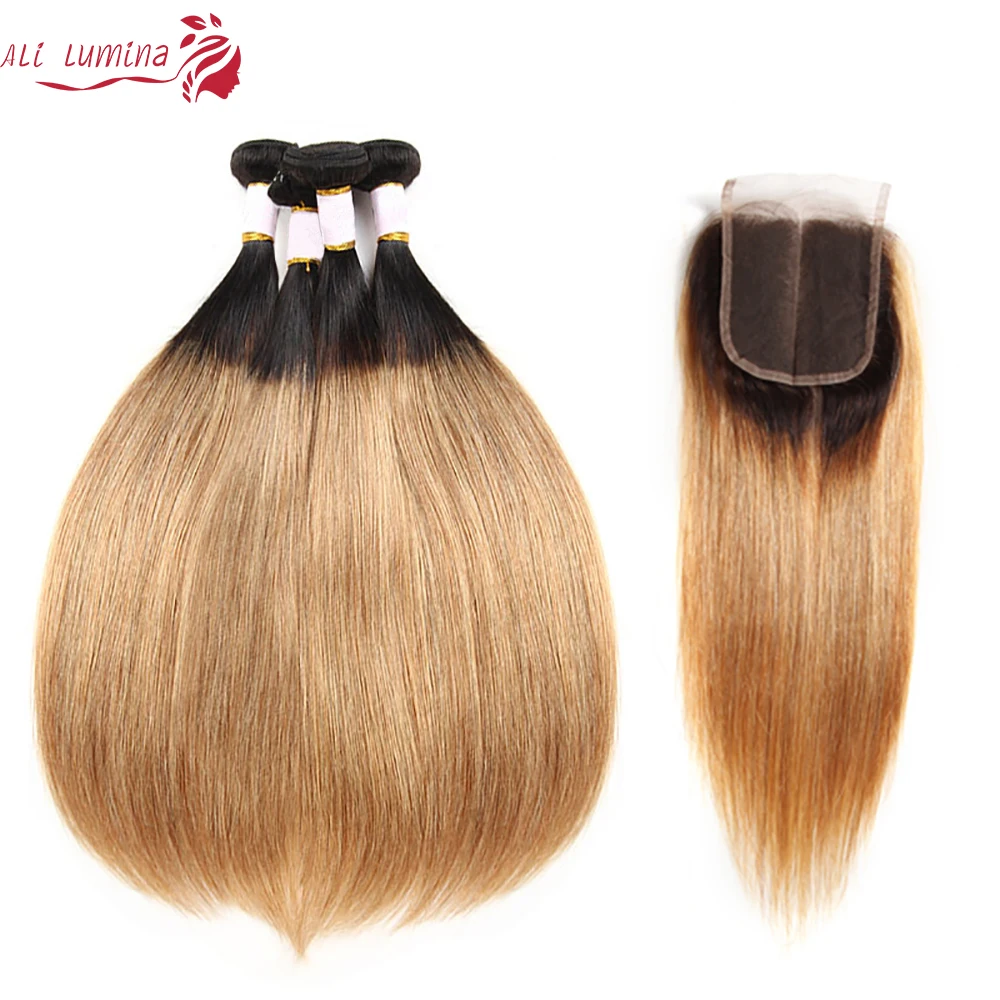 Straight Hair Bundles With Closure 1B/27 Ombre Bundles Brazilian Hair Weave Human Hair With 4x4 Transparent HD Lace Closure
Straight Hair Bundles With Closure 1B/27 Ombre Bundles Brazilian Hair Weave Human Hair With 4x4 Transparent HD Lace Closure