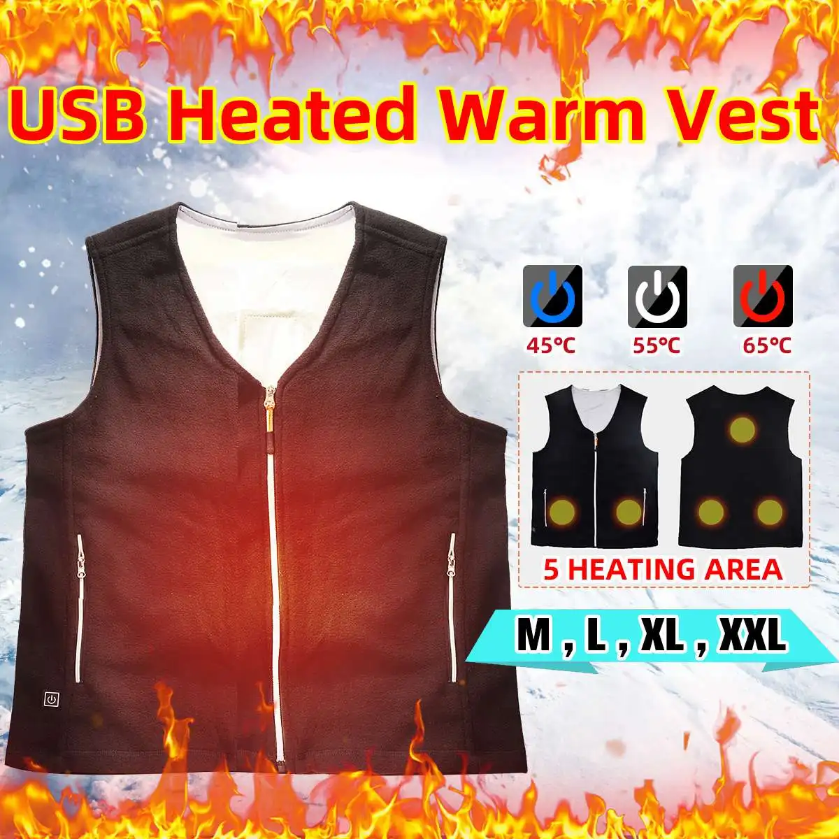 Жилет с электроподогревом M/L/XL/XXL, теплый жилет с USB-зарядкой и контролем температуры, для отдыха на открытом воздухе, походов, планшетов
Жилет с электроподогревом M/L/XL/XXL, теплый жилет с USB-зарядкой и контролем температуры, для отдыха на открытом воздухе, походов, планшетов