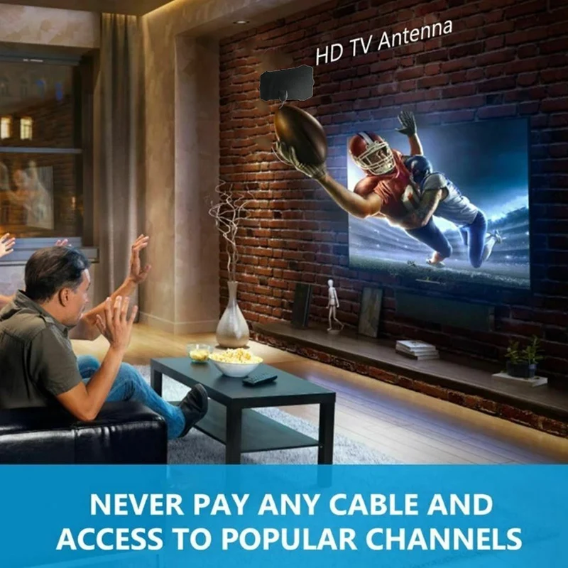 TY22D Black HDTV Antenna Mini HD Digital TV Antenna DVB-T2 1080P
TY22D Black HDTV Antenna Mini HD Digital TV Antenna DVB-T2 1080P