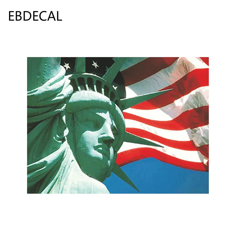 Фото Наклейка на стену статуя Америки свободы флаг для - купить