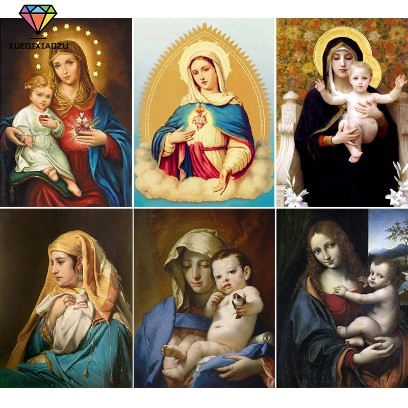5D Diamond Embroidery Virgin Mary Jesus Religious Painting DIY Full Round Rhinestone Diamond Painting Mosaic Handmade Decoration
5D Diamond Embroidery Virgin Mary Jesus Religious Painting DIY Full Round Rhinestone Diamond Painting Mosaic Handmade Decoration