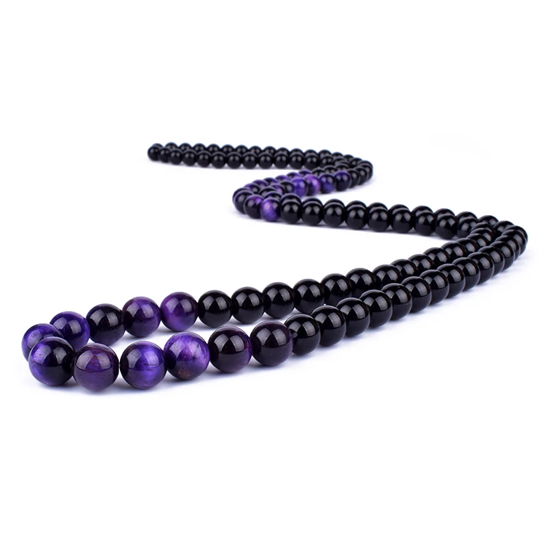 Natural Purple Tiger Eye Beaded Necklace for Women Fashion Obsidian Necklace Men Natural Onyxs Yoga Prayer Jewelry Collier Homme
Natural Purple Tiger Eye Beaded Necklace for Women Fashion Obsidian Necklace Men Natural Onyxs Yoga Prayer Jewelry Collier Homme