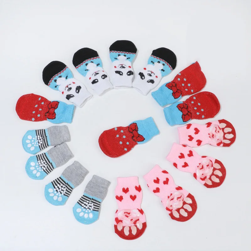 1/set 4pcs Pet Dog Puppy Cat Shoes Slippers Non-Slip Socks Pet Cute Indoor For Small Dogs Cats Snow Boots Socks Pet Supplies
1/set 4pcs Pet Dog Puppy Cat Shoes Slippers Non-Slip Socks Pet Cute Indoor For Small Dogs Cats Snow Boots Socks Pet Supplies