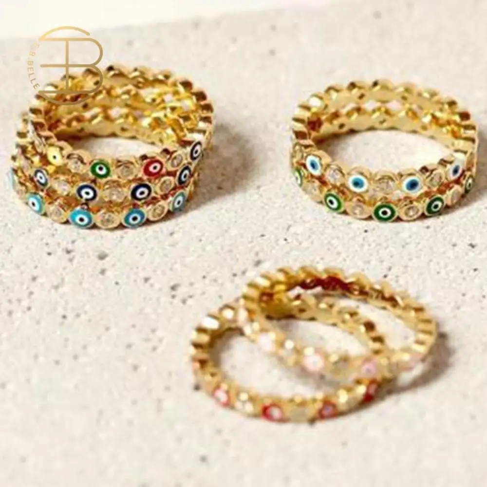 2020 New Bohemian Rainbow Evil Eye Rhinestone Filled Gold Rings For Women Vintage Ladies Midi Kunle Finger Ring Gold Ring Sets
2020 New Bohemian Rainbow Evil Eye Rhinestone Filled Gold Rings For Women Vintage Ladies Midi Kunle Finger Ring Gold Ring Sets