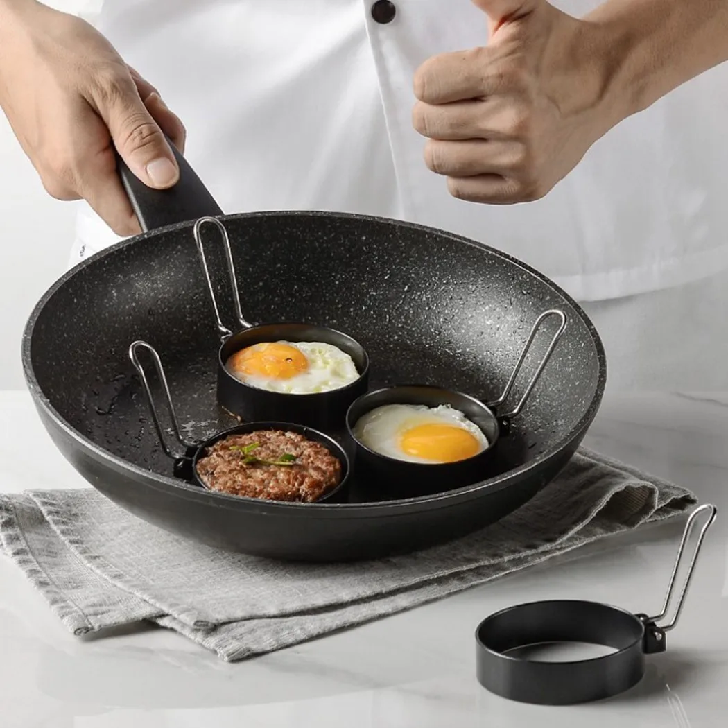 Non-Stick Coating Thickened Round Omelette Hamburger Patty Mold Hamburger Maker Press Round Shape Chef Cutlets Meat Beef Grill
Non-Stick Coating Thickened Round Omelette Hamburger Patty Mold Hamburger Maker Press Round Shape Chef Cutlets Meat Beef Grill