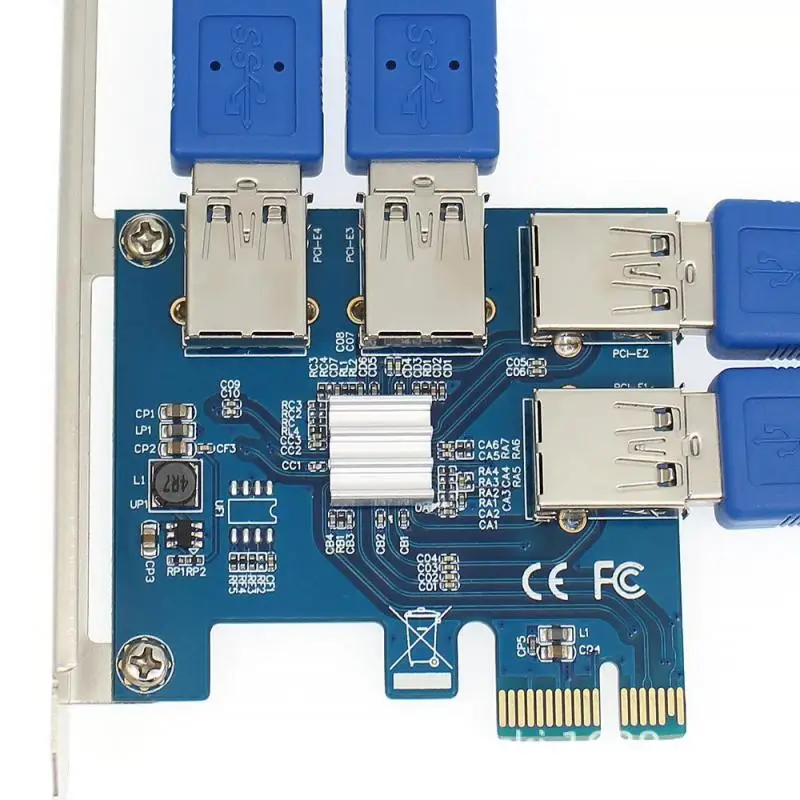 PCI-E To PCI-E Adapter 1 Turn 4 PCI-Express Slot 1x To 16xUSB 3.0 Special Riser Card PCIe Converter For BTC Miner Mining Stable
PCI-E To PCI-E Adapter 1 Turn 4 PCI-Express Slot 1x To 16xUSB 3.0 Special Riser Card PCIe Converter For BTC Miner Mining Stable