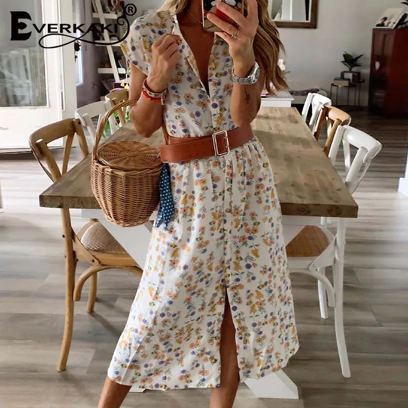 Everkaki Floral Print Boho Maxi Dress with Belt Women Summer Vestidos Chic Party Ladies Gypsy Long Dresses Female 2021 Fashion
Everkaki Floral Print Boho Maxi Dress with Belt Women Summer Vestidos Chic Party Ladies Gypsy Long Dresses Female 2021 Fashion