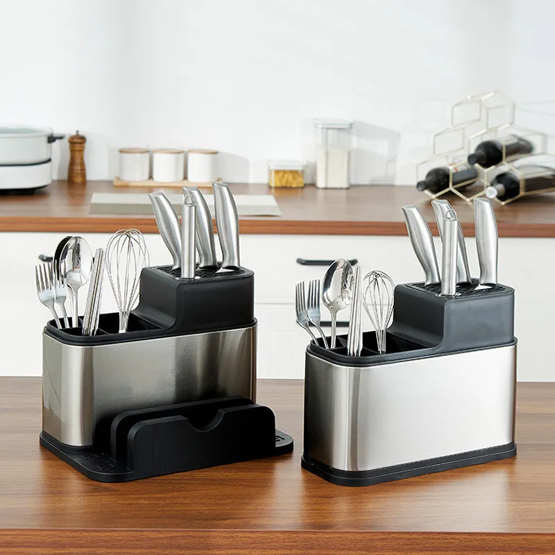 Stainless Steel Plastic Kitchen Utensils Rack Knife Stand Tableware Holder Cutting Board Holder Countertop Storage Organizer
Stainless Steel Plastic Kitchen Utensils Rack Knife Stand Tableware Holder Cutting Board Holder Countertop Storage Organizer