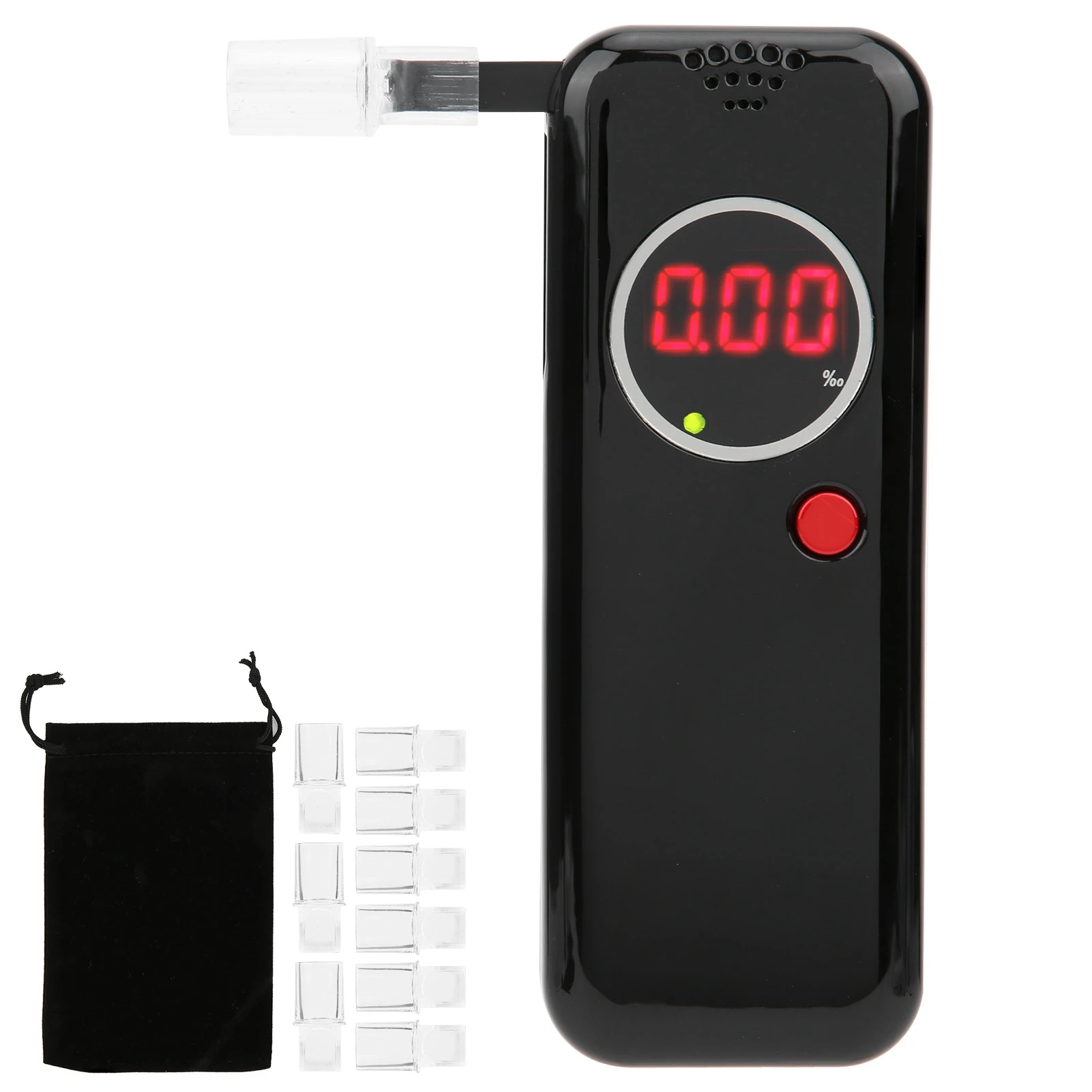Digital Breath Tester LCD Display Breathalyzer Drunk Driving Analyzer Test Tool W/Blow TubeBlack
Digital Breath Tester LCD Display Breathalyzer Drunk Driving Analyzer Test Tool W/Blow TubeBlack