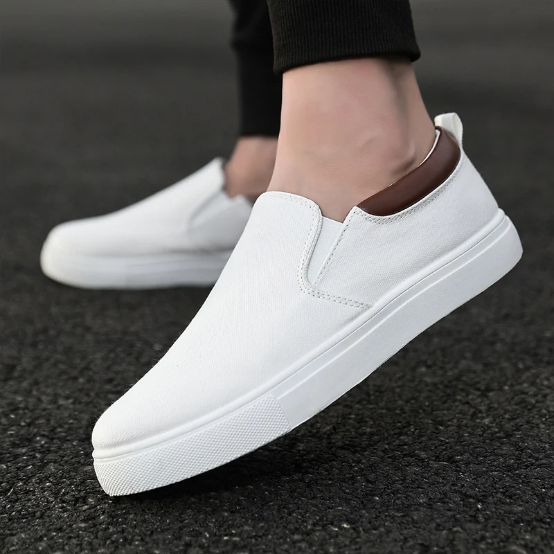White canvas shoes boys comfortable loafers platform sneakers male british tooling style tenis mans sneaker
White canvas shoes boys comfortable loafers platform sneakers male british tooling style tenis mans sneaker