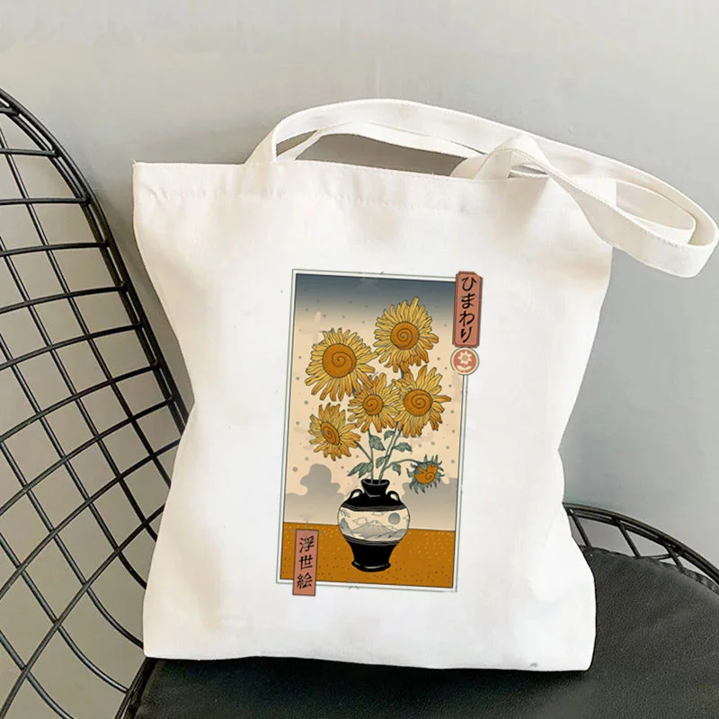 Shopper Sunflowers Ukiyo Kawaii Bag Harajuku women Shopping Bag Canvas Shopper Bag girl handbag Tote Bag Shoulder Lady Bag
Shopper Sunflowers Ukiyo Kawaii Bag Harajuku women Shopping Bag Canvas Shopper Bag girl handbag Tote Bag Shoulder Lady Bag