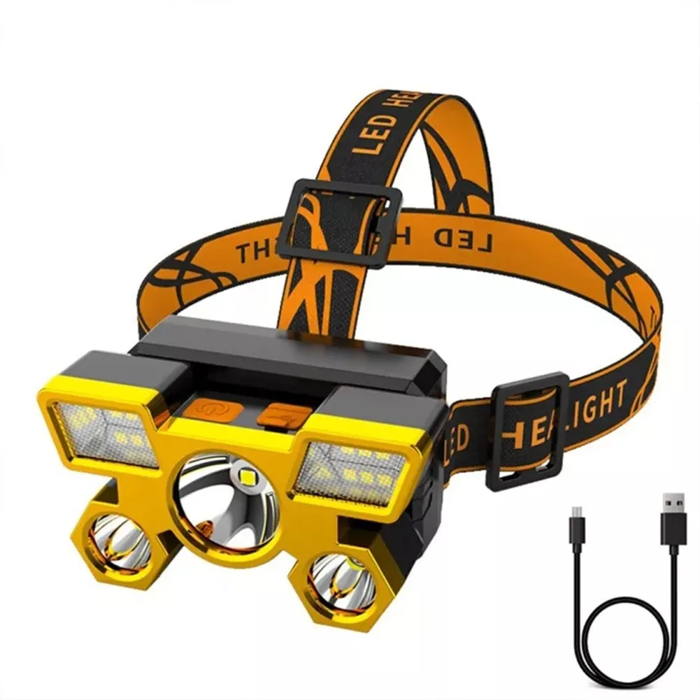 5 LED Headlight USB Rechargeable Powerfull Head Lamp 4 Mode 1LED-4LED-5LED-Flash Torch Light Lantern Super Far Light 10000 Lumen
5 LED Headlight USB Rechargeable Powerfull Head Lamp 4 Mode 1LED-4LED-5LED-Flash Torch Light Lantern Super Far Light 10000 Lumen