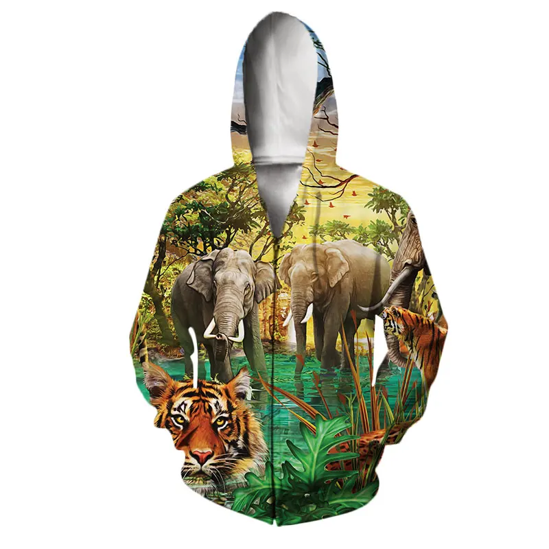 SONSPEE Lion Zipper Hoodies Fashion Men Women Elephant Sweatshirt 3D Print Animal Elk Long Sleeve Hip Hop Top Street O Neck Coat
SONSPEE Lion Zipper Hoodies Fashion Men Women Elephant Sweatshirt 3D Print Animal Elk Long Sleeve Hip Hop Top Street O Neck Coat