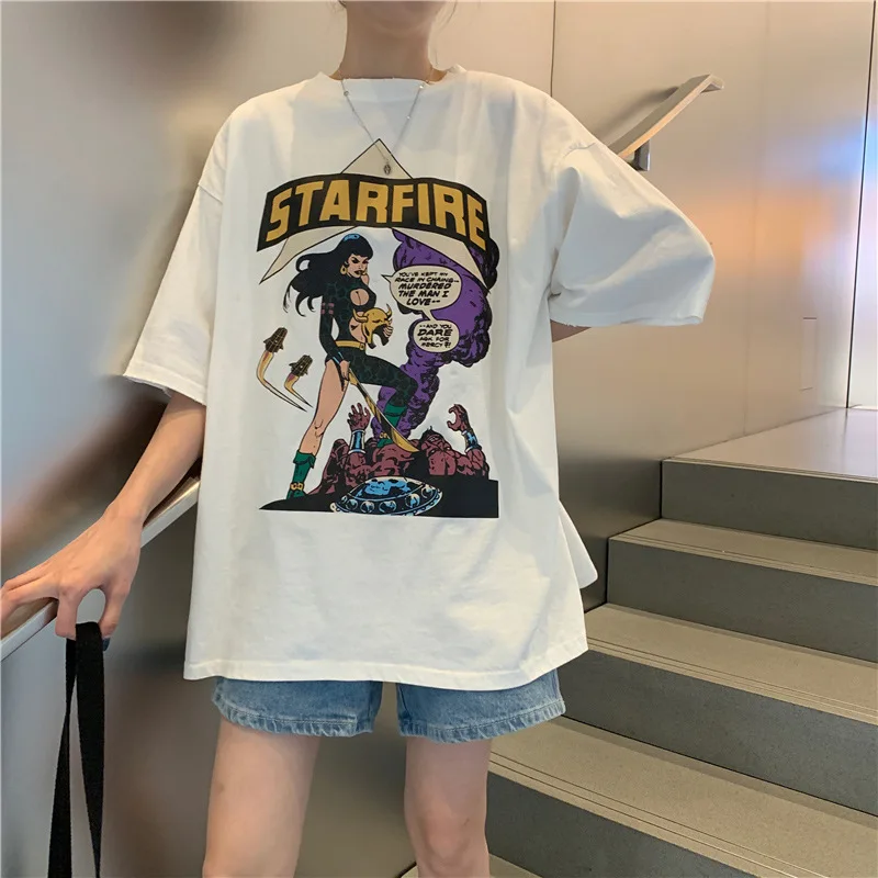 CGC Summer Casual Women T-Shirts OverSize Fashion Female Print Tees Ins Style Short Sleeve Loose Couple outfit Tops Ladys Shirt 
CGC Summer Casual Women T-Shirts OverSize Fashion Female Print Tees Ins Style Short Sleeve Loose Couple outfit Tops Ladys Shirt