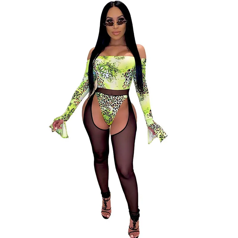 Leopard Print Sexy Jumpsuit Women Off Shoulder Slash Neck Long Sleeve Skinny Hollow Out Mesh Rompers Womens Jumpsuit Clubwear
Leopard Print Sexy Jumpsuit Women Off Shoulder Slash Neck Long Sleeve Skinny Hollow Out Mesh Rompers Womens Jumpsuit Clubwear