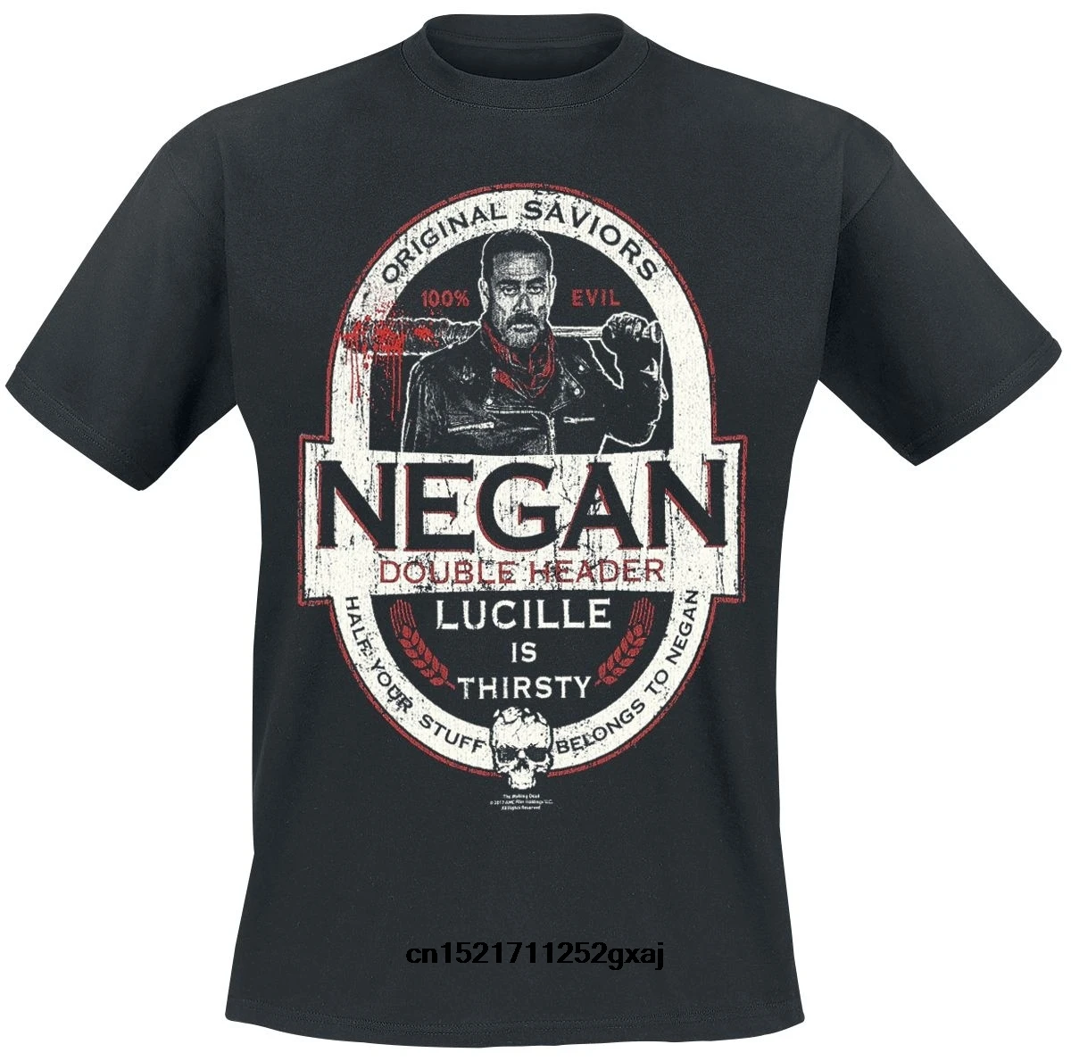 Мужская футболка Negan Double Header The Walking Dead забавная новинка wo men| |