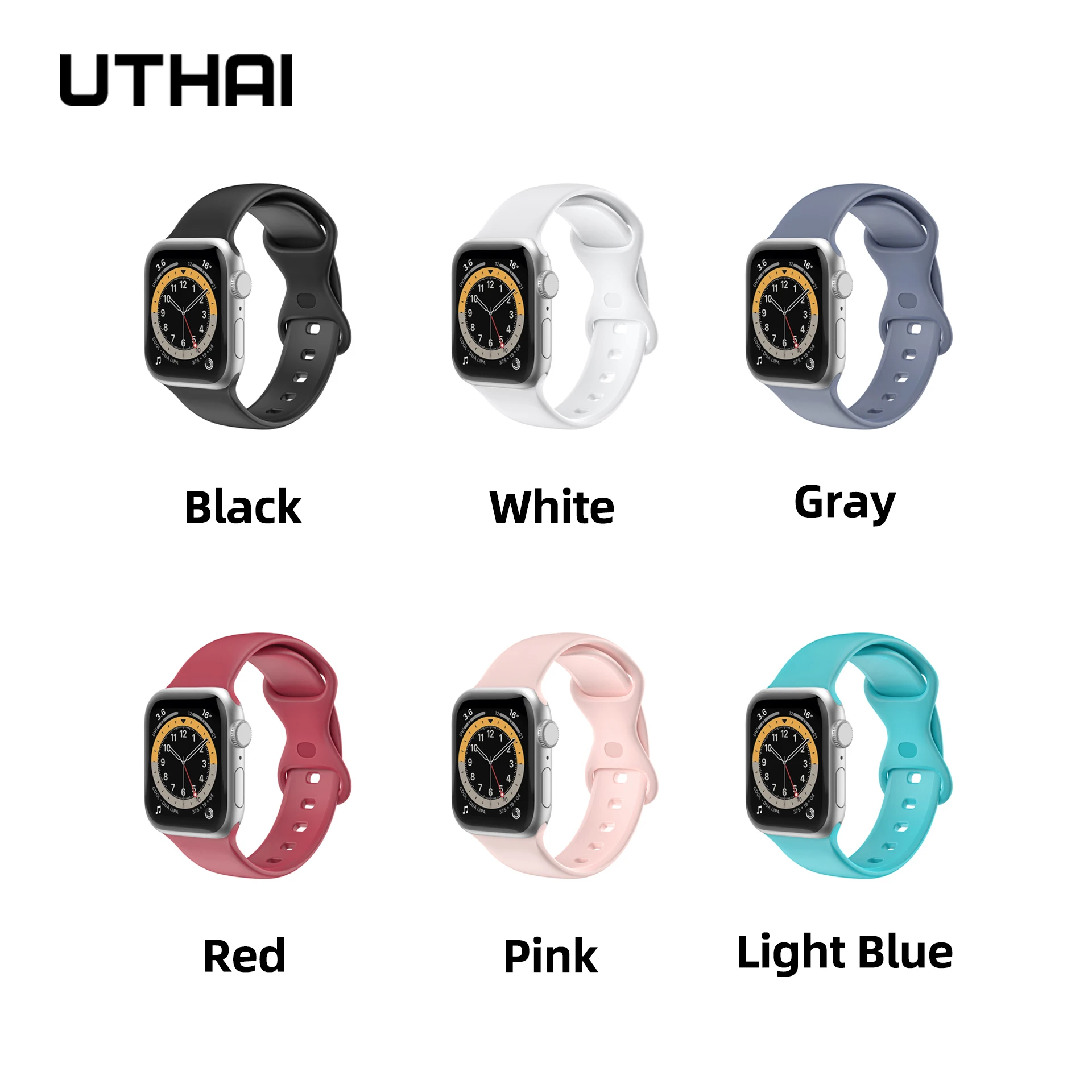 For Apple Watch Bracelet TPU Reverse Buckle Strap 38mm/40mm 42mm/44mm Strap Bracelets Suitable For Apple 1~6 SE Series UTHAI A59 
For Apple Watch Bracelet TPU Reverse Buckle Strap 38mm/40mm 42mm/44mm Strap Bracelets Suitable For Apple 1~6 SE Series UTHAI A59