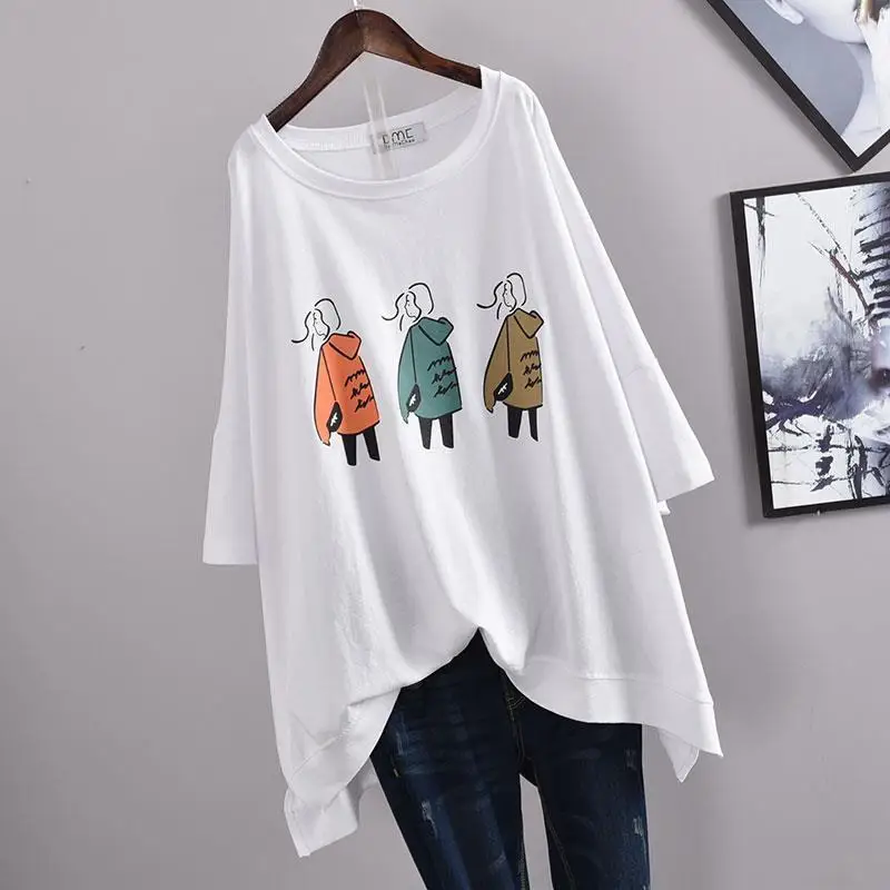 Plus Size Women's Mid-length Short-sleeved T-shirt Women 2021 New Loose Korean Version of The Belly Cover Coat Big Shirt
Plus Size Women's Mid-length Short-sleeved T-shirt Women 2021 New Loose Korean Version of The Belly Cover Coat Big Shirt