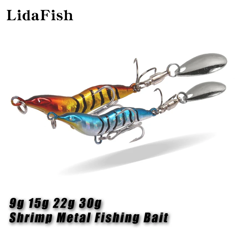 LIDAFISH 1Pcs VIB Metal Fishing Lure Realistic Shrimp Shape Sequins Hard Artificial Bait 9g/15g/22g/30g Optional
LIDAFISH 1Pcs VIB Metal Fishing Lure Realistic Shrimp Shape Sequins Hard Artificial Bait 9g/15g/22g/30g Optional