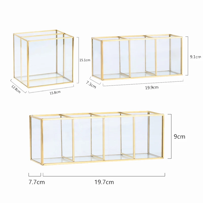 Nordic Cosmetics Storage Box Makeup Brushes Holder Box Glass Grid Classification Organizer Jewelry Case Space Saver Organizer
Nordic Cosmetics Storage Box Makeup Brushes Holder Box Glass Grid Classification Organizer Jewelry Case Space Saver Organizer