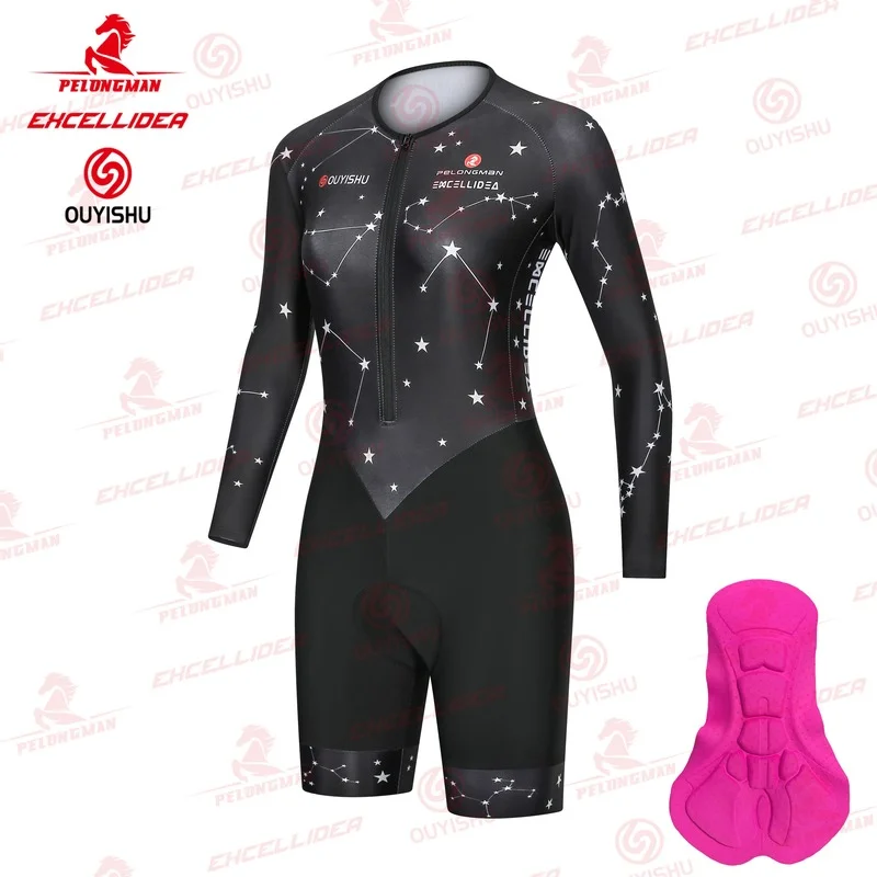2021 Women's Long Triathlon Clothing Cycling Skinsuit Maillot Ropa Ciclismo Go Pro Gel Bicycle Jersey sets Jumpsuit Summer
2021 Women's Long Triathlon Clothing Cycling Skinsuit Maillot Ropa Ciclismo Go Pro Gel Bicycle Jersey sets Jumpsuit Summer