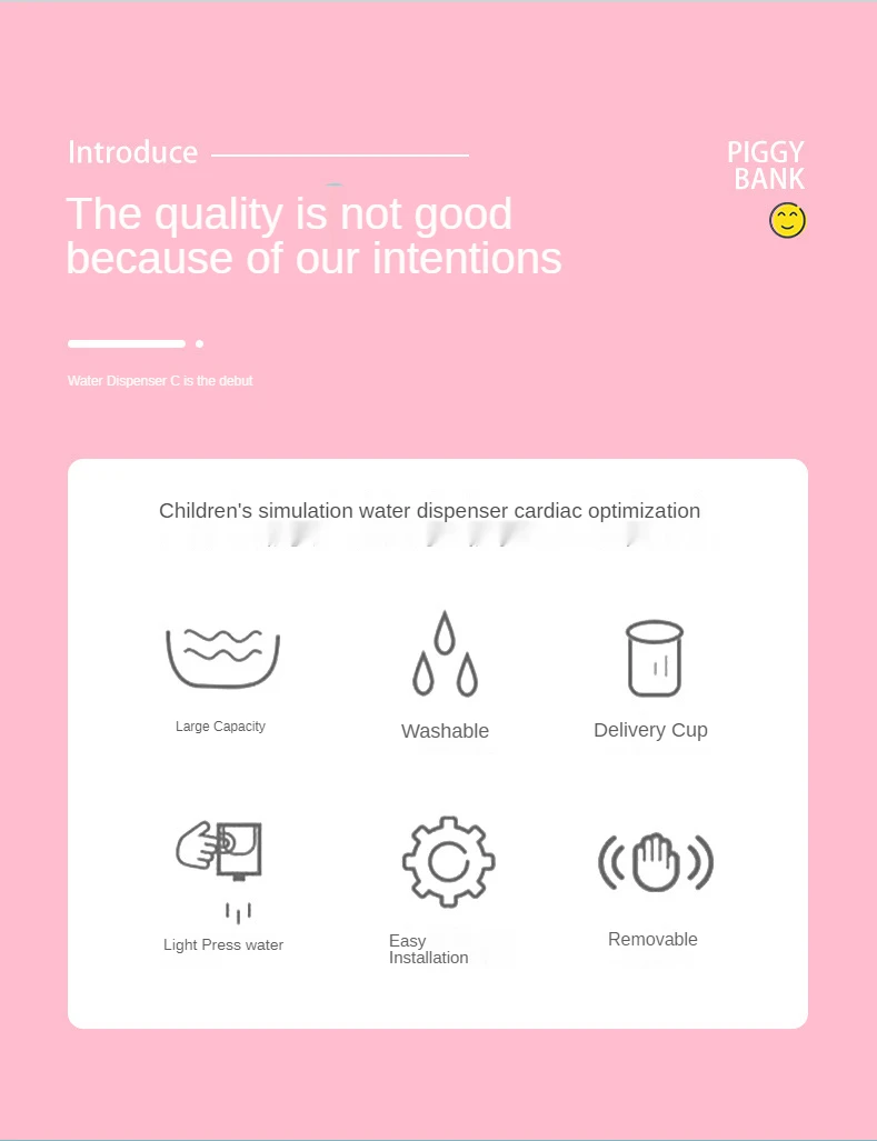 New Children's Mini Simulation Pig Water Dispenser Toy for Boys and Girls Fun Play House Mini Beverage Dispenser Toys
New Children's Mini Simulation Pig Water Dispenser Toy for Boys and Girls Fun Play House Mini Beverage Dispenser Toys