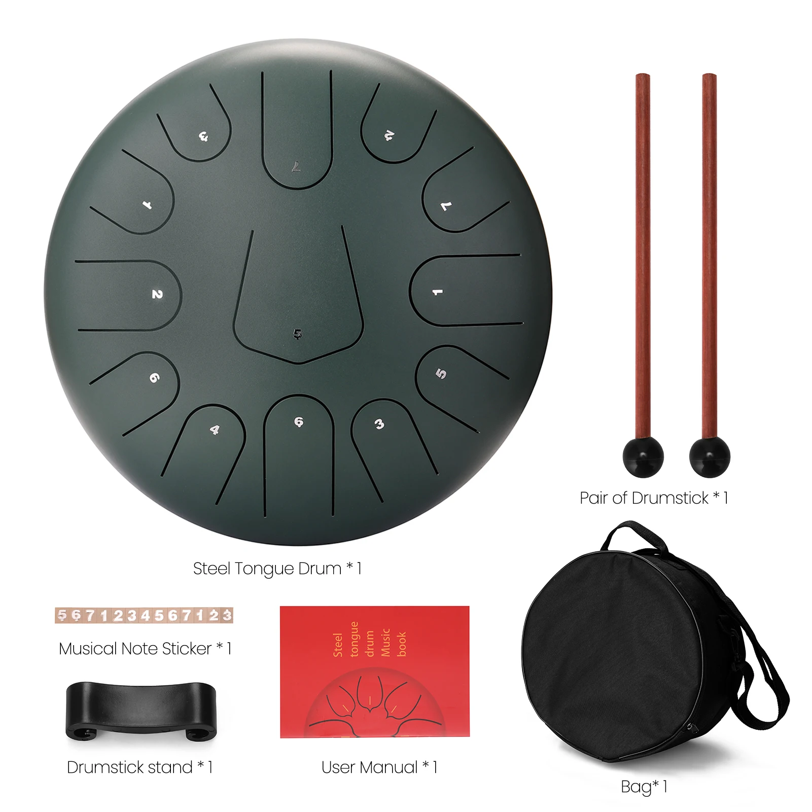12 inch 13-Tone Steel Tongue Drum High-grade Steel Material Mini Hand Pan Drums with Drumsticks Percussion Musical Instruments
12 inch 13-Tone Steel Tongue Drum High-grade Steel Material Mini Hand Pan Drums with Drumsticks Percussion Musical Instruments