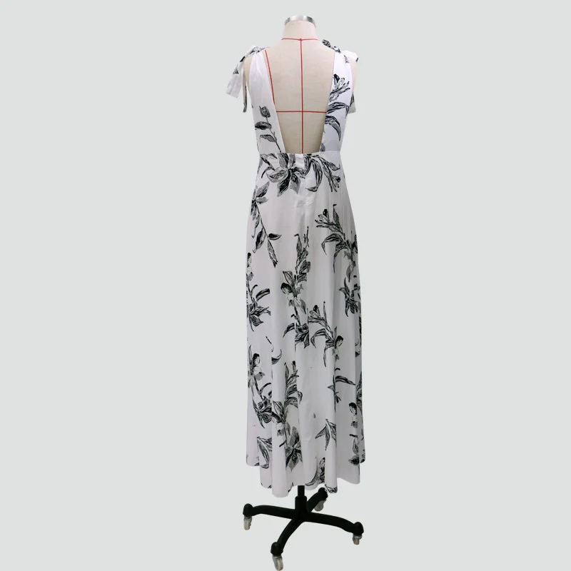 WEPBEL Summer Sexy Floral Print Dress Women's Casual V-neck Sleeveless Lace-up Spaghetti Strap High Waist Dress
WEPBEL Summer Sexy Floral Print Dress Women's Casual V-neck Sleeveless Lace-up Spaghetti Strap High Waist Dress